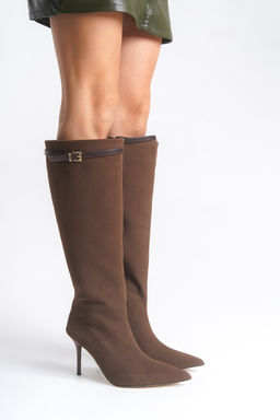 Siyah Kemer Detayl? Ince Topuklu Kad?n cizme TAKAW26CZ00036 - Trendyolmilla фото 8