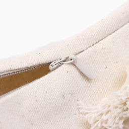 Наволочка декоративная Этель Бохо, 45х45 см, цвет молочный, 100% хлопок  фото 9