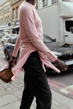 KNIT JUMPER WITH FLORAL BUTTONS - Zara фото 3