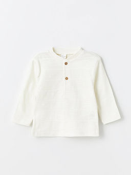 Bisiklet Yaka Uzun Kollu Basic Erkek Bebek Ti??rt