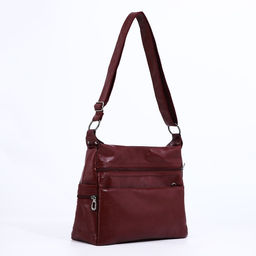 Сумка-мешок на молнии цвет бордовый - Simaland фото 6