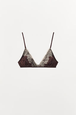 SILK AND LACE BRALETTE - Zara фото 5