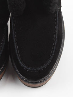 04-5603-2 BLACK Ботинки зимние женские (натуральная кожа, 100% шерсть)