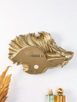 Панно интерьерное полистоун "Большая золотая рыбка. Вуалехвост" 31х19х11,7 см