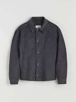 Regular Fit Uzun Kollu Kadife Erkek G?mlek Ceket