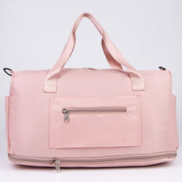 Сумка спортивная на молнии с увеличением, 4 наружных кармана, цвет розовый - Nazamok фото 4