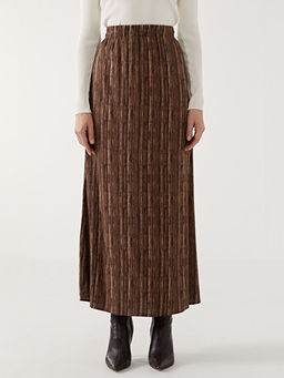 Beli Lastikli Desenli Kad?n Etek