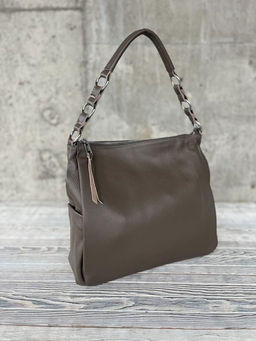 Женская кожаная сумка хобо 8919-9 Хаки