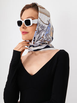 Большой, мягкий, тонкий и очень нежный двусторонний платок с рисунком. - Tantino фото 14