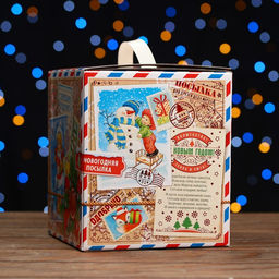 Коробка подарочная Деревянная посылка, 16,8 х 19 х 16,8 см - Simaland фото 4