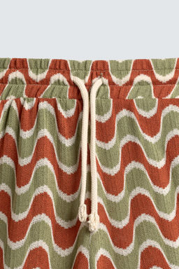 GEOMETRIC JACQUARD BERMUDA SHORTS - Zara фото 9