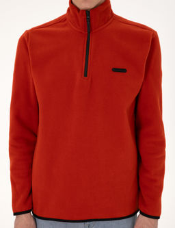 Kiremit Regular Fit Yar_m Fermuarl_ Polar Sweatshirt - Pierre cardin фото 6