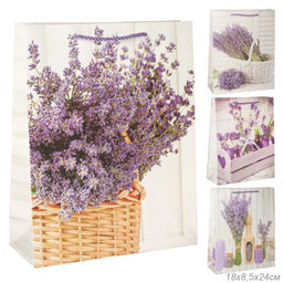 Цена за 12 шт. Пакет подарочный 18х24х8,5 Лаванда / 5292-S /уп 12/720/