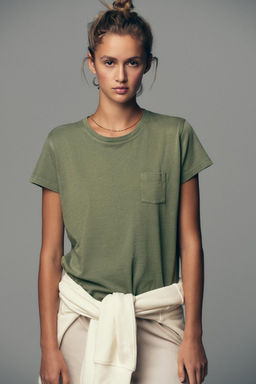 WASHED T-SHIRT WITH POCKET - Zara фото 11