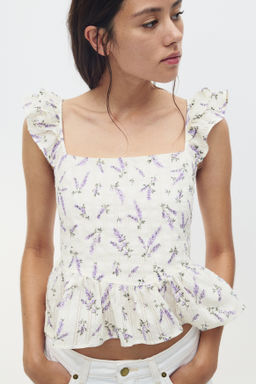 Blusa con lazada y peplum - H&m фото 6