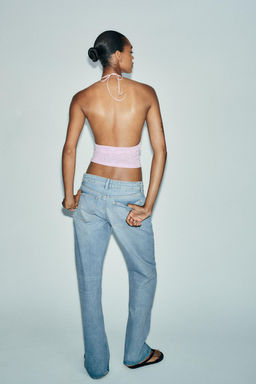 TRF WIDE-LEG LOW-RISE JEANS - Zara фото 44