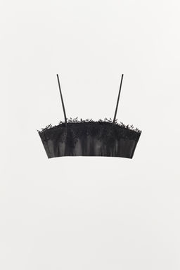 LEATHER AND LACE BRALETTE - Zara фото 6