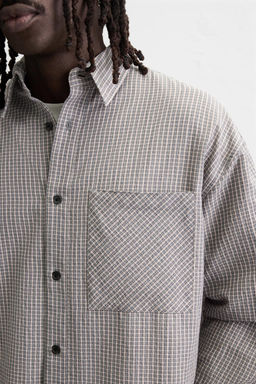 TEXTURED CHECK SHIRT - Zara фото 6