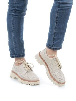 03-HY8-1D BEIGE Полуботинки женские (натуральная кожа)