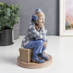 Фигурка керамика «Клоун с собакой», цветной, 18×12×12 см