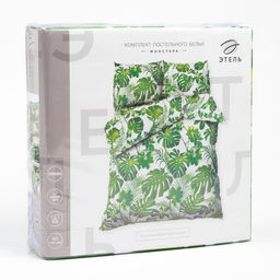 Постельное бельё Этель 2 сп., Монстера, размер 175х215 см, 200х220 см, 70х70 см - 2 шт  фото 4