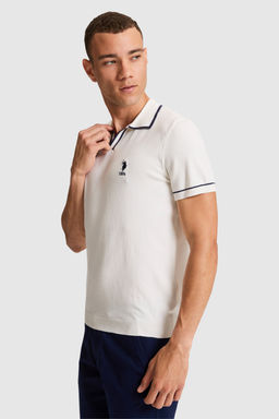 Erkek Krem Slim Fit Polo Yaka Triko TiЕГrt - U.s. polo assn фото 3