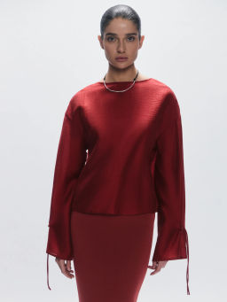 Свободная блузка с декоративными завязками / Zarina  фото 3