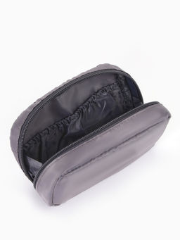 Косметичка дорожная на молнии с карманом, на подкладке, серая - Simaland фото 6