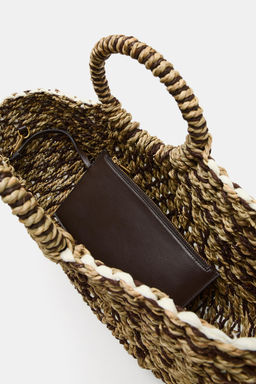 BOLSO DE MANO TRENZADO / Bicolor - Zara фото 6