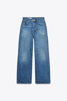 HIGH-WAIST RELAXED OVERSIZE RIPPED JEANS - Zara фото 3