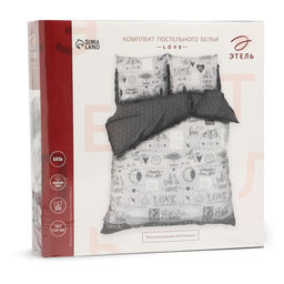 Постельное бельё Этель евро Love 200*217 см, 220*240 см, 70*70 см -2 шт, 100% хлопок, бязь 125 г/м2  фото 5
