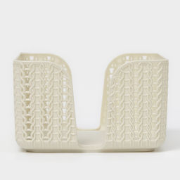 Салфетница IDEA «Вязание», пластик, 14×14×8.5 см, серая