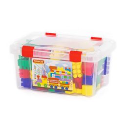 Конструктор Строитель (75 элементов) (в контейнере)