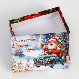 Набор подарочных новогодних коробок 10 в 1 «Дед мороз в санях», 32.5×20×12.5 - 12×7×4 см