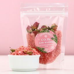 Соль для ванны с бутонами розы, 150 г, Чистое счастье