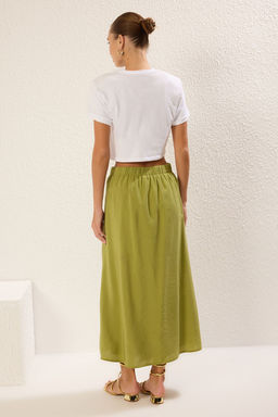 TRENDYOLMILLA Yag Yesili Modal Kumas A-line Maxi Boy Dokuma Etek TWOSS25ET00092  фото 5