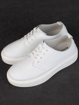 05-PDF88-1 WHITE Кроссовки женские (натуральная кожа)