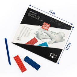 Аква-колор Изостудия Пластилин классический IZO-MC12 240 г ( в картонной упаковке ) 12 цв  фото 8