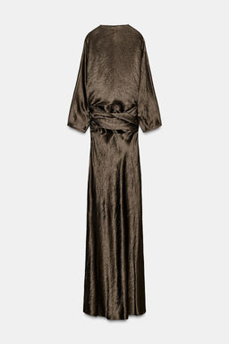 ZW COLLECTION SATIN WRAP DRESS - Zara фото 6