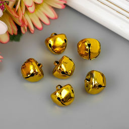 Набор декора для творчества Колокольчики золотые d=1,3 см набор 10 шт - Арт узор фото 3