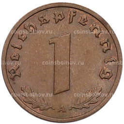 Монета 1 рейхспфенниг 1939 года A Германия