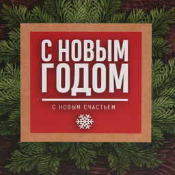 Цена за 2 шт. Пакет подарочный новогодний ламинированный «С Новым годом», MS 18×23×10 см