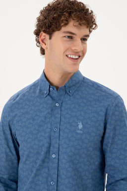 Мужская темно-синяя рубашка с длинным рукавом Неожиданная скидка в корзине - U.s. polo assn фото 2