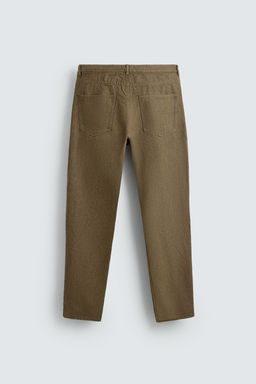 REGULAR FIT COTTON TROUSERS - Zara фото 7