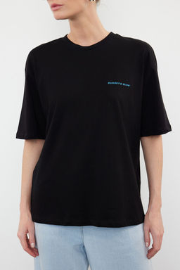 TRENDYOLMILLA Beyaz Premium %100 Pamuk Bask?l? Relaxed/Rahat Kal?p Orme T-Shirt TWOSS24TS00172  фото 19