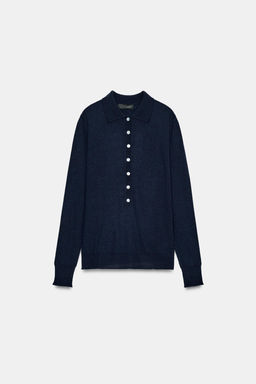 FINE KNIT WOOL POLO SHIRT - Zara фото 14