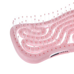 Щетка серия  Wave, продувная, с нейлоновым штифтом, форма волна DEWAL BEAUTY DBEG4-pink  фото 3