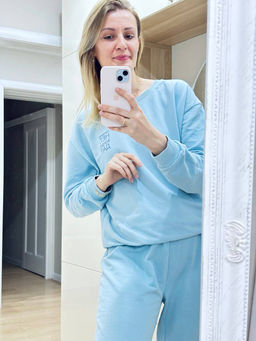 -50% Комплект женcкий (джемпер и брюки) Sonda голубой