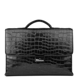 3055-4 black crocodi, мужской портфель из экокожи Barcelo Biagi
