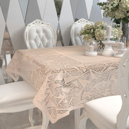 Скатерть декоративная Д221К 2966 розовый 2.35 м*1.60 м рис. Д221К